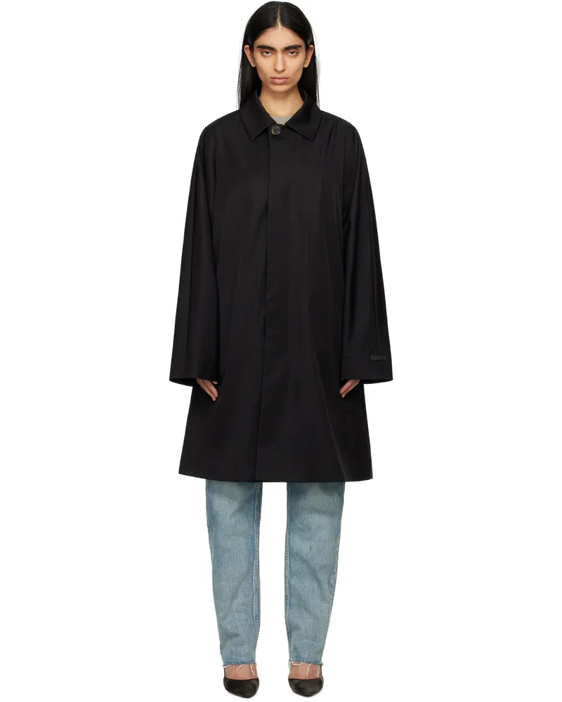 Fear of God Black Nylon Wool Car Coat Black