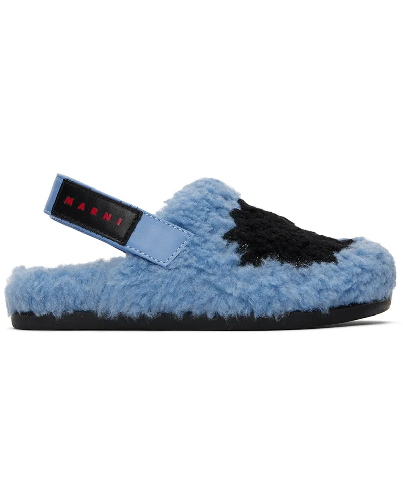 Marni Kids Blue Fussbett Sandals Var