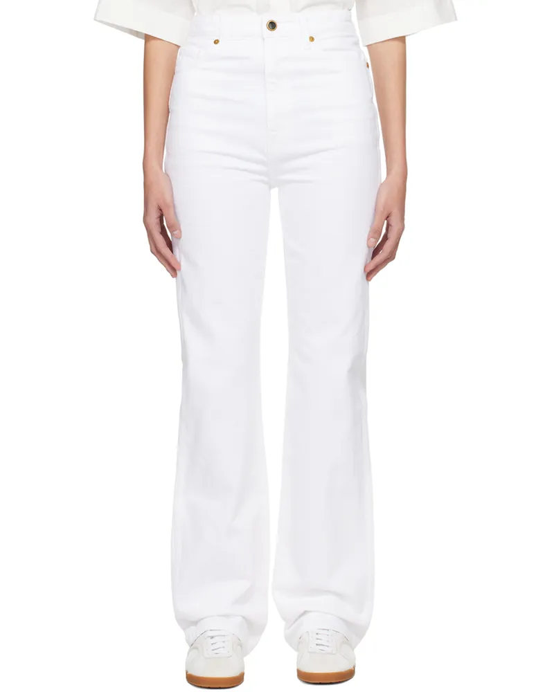 KHAITE White 'The Danielle' Jeans 100