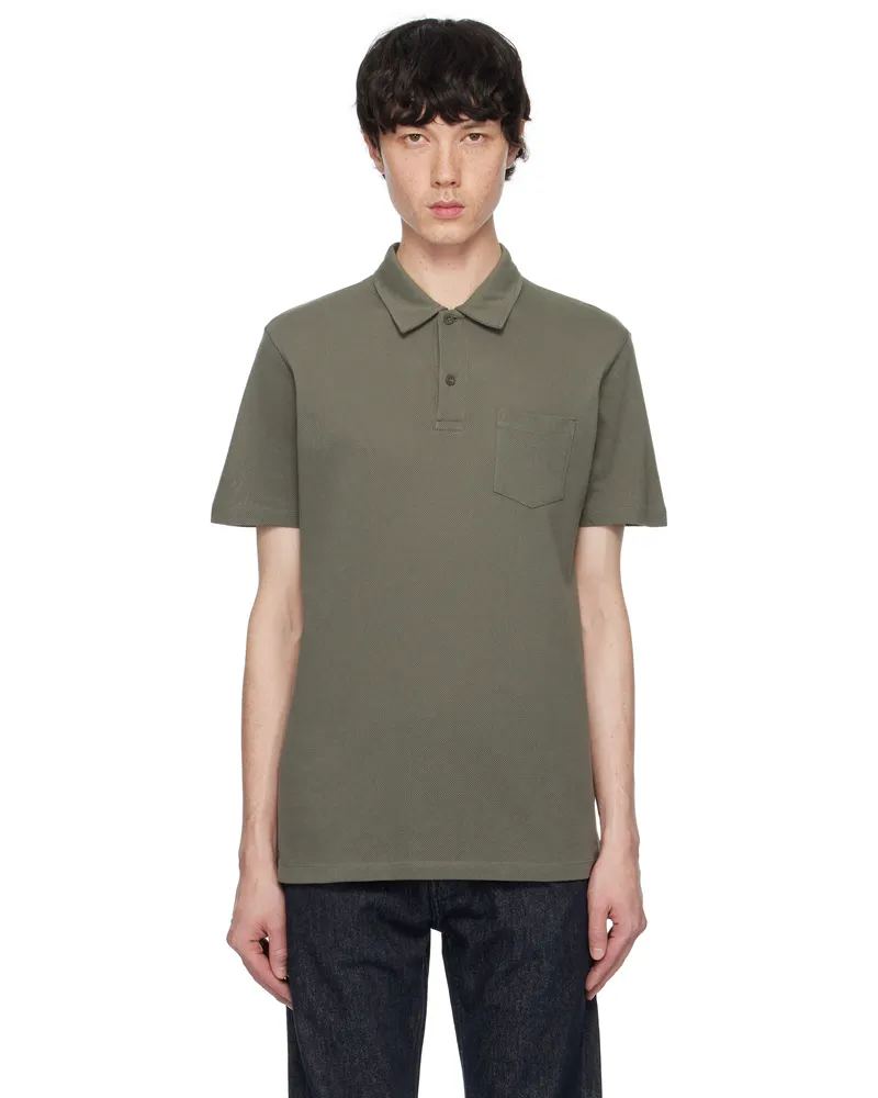 Sunspel Khaki Riviera Polo Khaki24