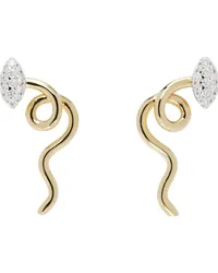 Bea Bongiasca Gold Vine Pavé Earrings Gold