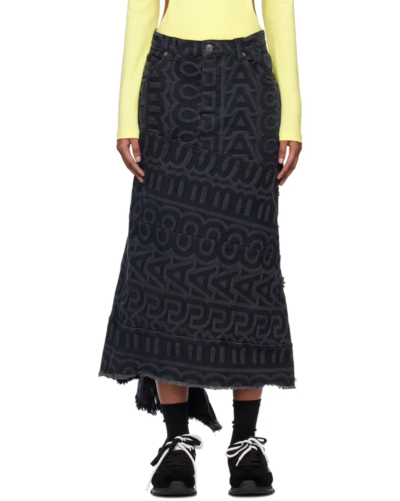 Marc Jacobs Black 'The Monogram' Midi Skirt 001