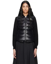 Moncler Black Ghany Down Vest Black