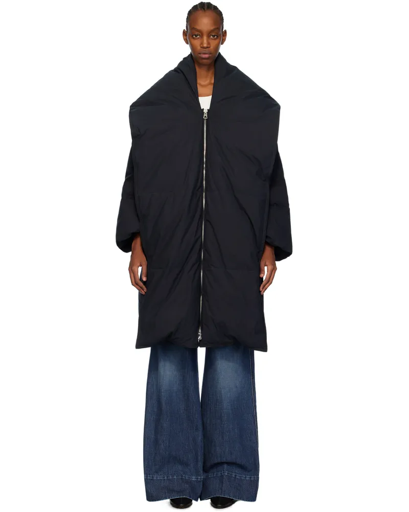 Bottega Veneta Navy Frosted Down Jacket 4030