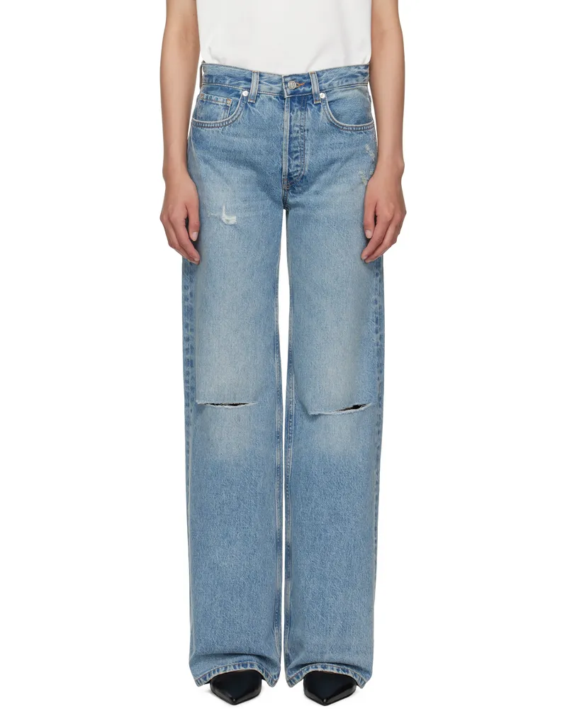 Anine Bing Blue Hugh Jeans Washed