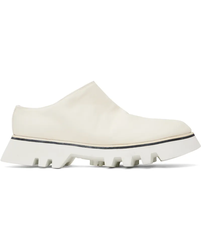 GUIDI White Soft Horse Full Grain Slip-on Loafers Co00t