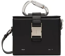 Black Leather Carabiner Box Bag