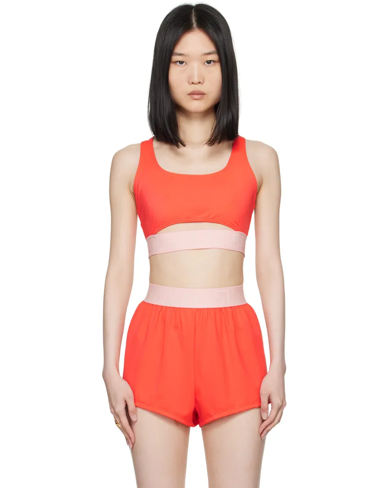 Versace Orange Greca Border Bikini Top 2rb10-cor+drose-ivry