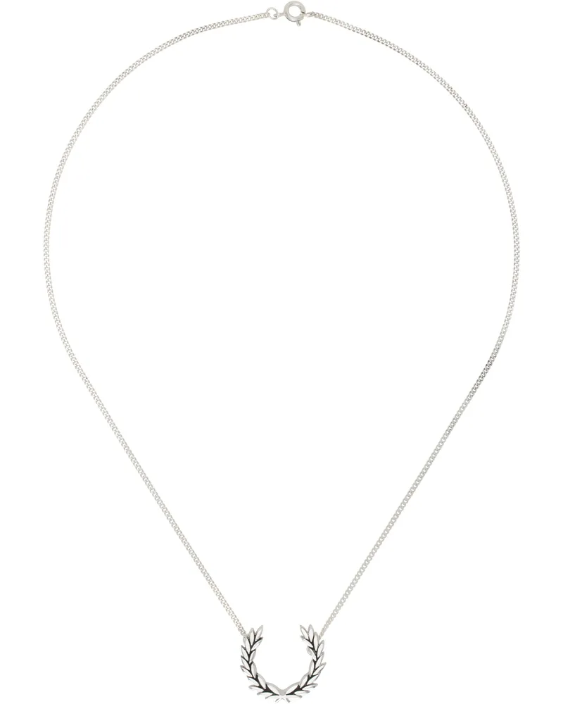 Fred Perry Silver Laurel Wreath Necklace 910