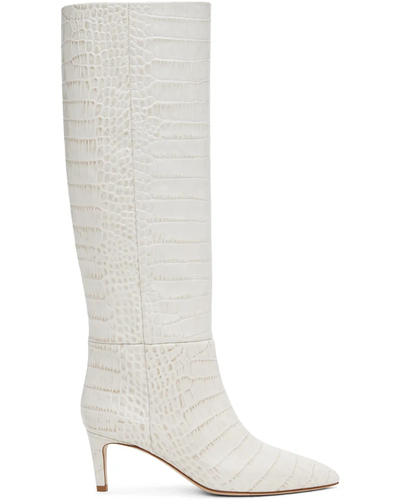 Paris Texas Off-White Stiletto 60 Tall Boots Bone