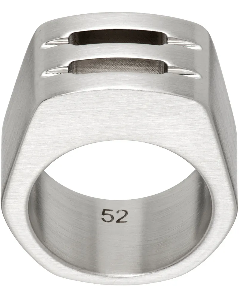 Rick Owens Silver Porterville Thumb Grill Ring 128