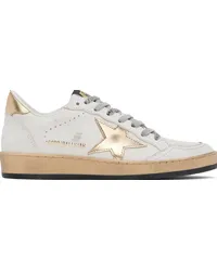 Golden Goose White & Gold Ball Star Sneakers Milk