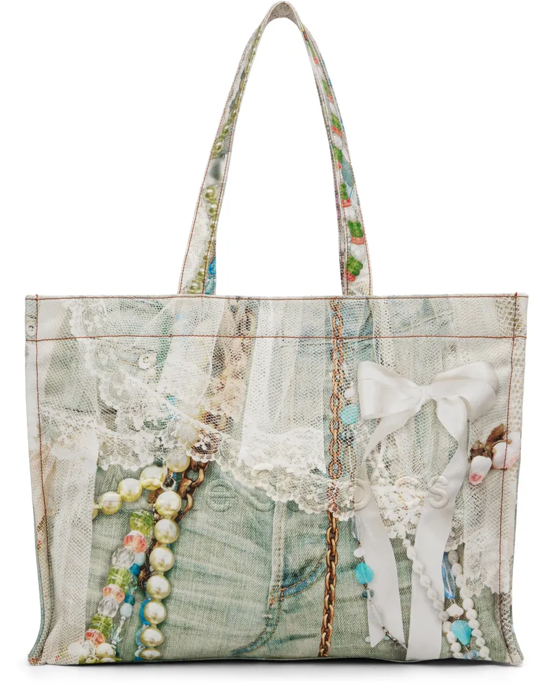 Acne Studios Multicolor Logo Shoulder Tote Aet