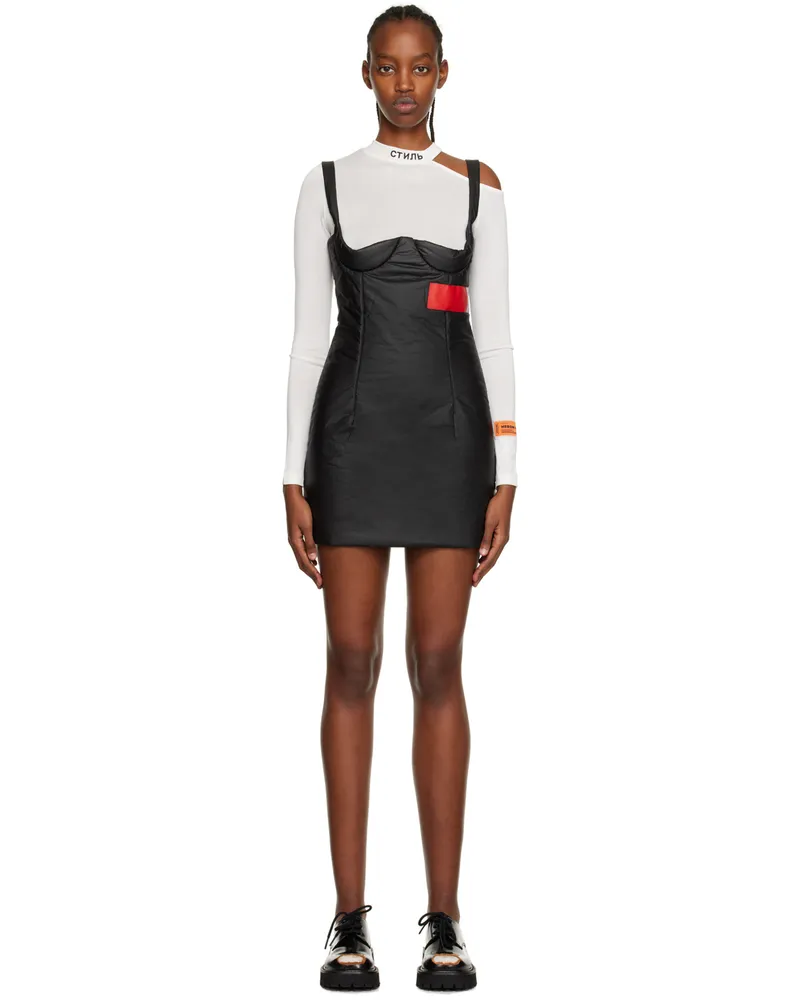 Heron Preston Black Padded Minidress Black