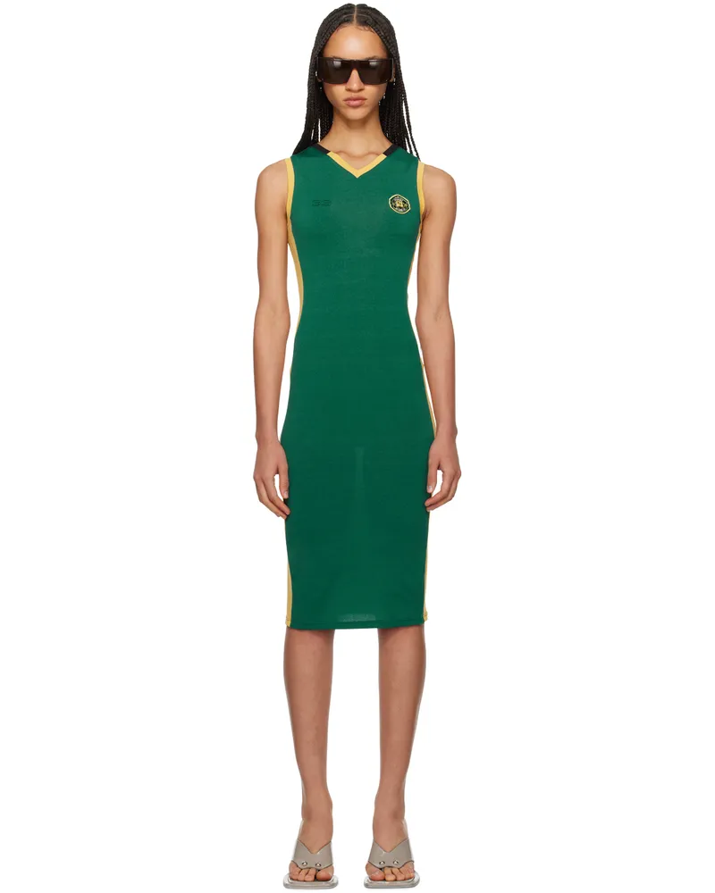 Miaou Green & Yellow Nora Dress Pine