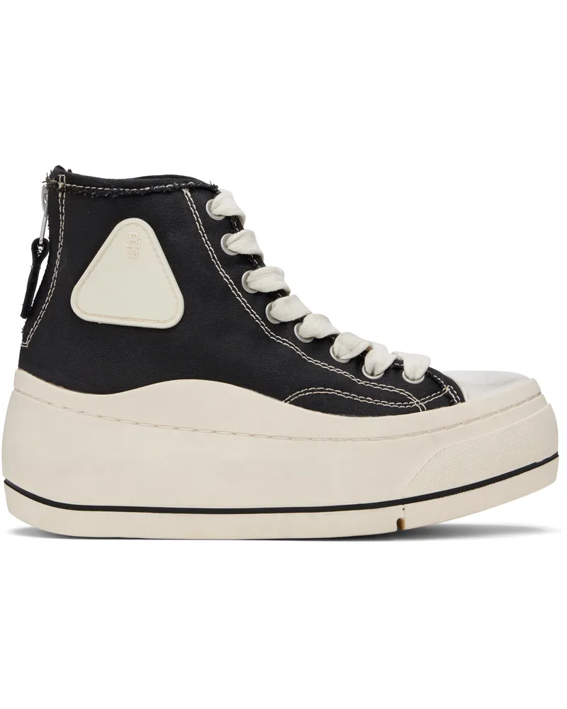 R13 Black Kurt High Top Sneakers Black