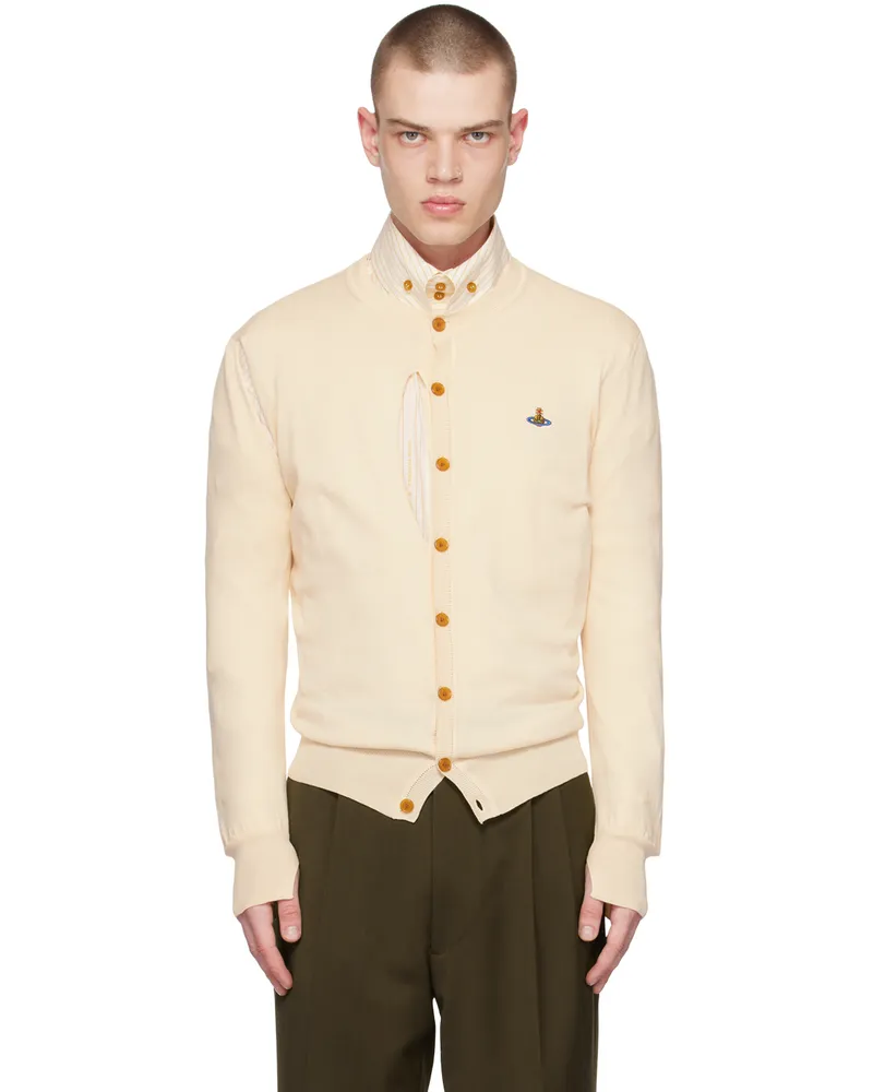 Vivienne Westwood Off-White Ripped Cardigan A408