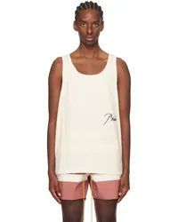 RHUDE Off-White Embroidered Tank Top Vtg