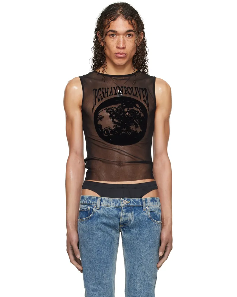 Jean Paul Gaultier Black Shayne Oliver Edition Tank Top 0000-black