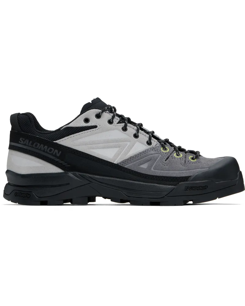 Salomon Gray X-ALP LEATHER Sneakers Black