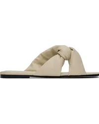 Studio Amelia Beige Pillow Loop Sandals Stn