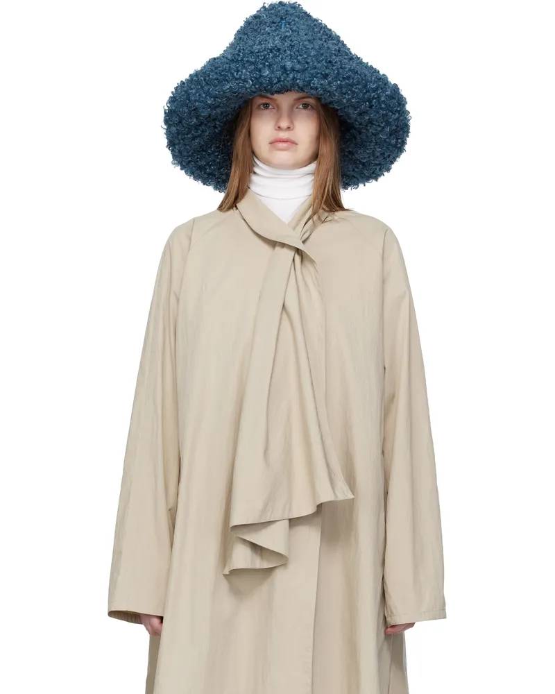 RUSLAN BAGINSKIY Blue Faux-Fur Hat Grey