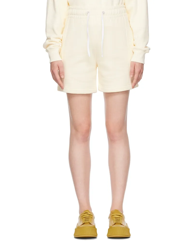 Victoria Beckham Off-White Drawstring Shorts 1740