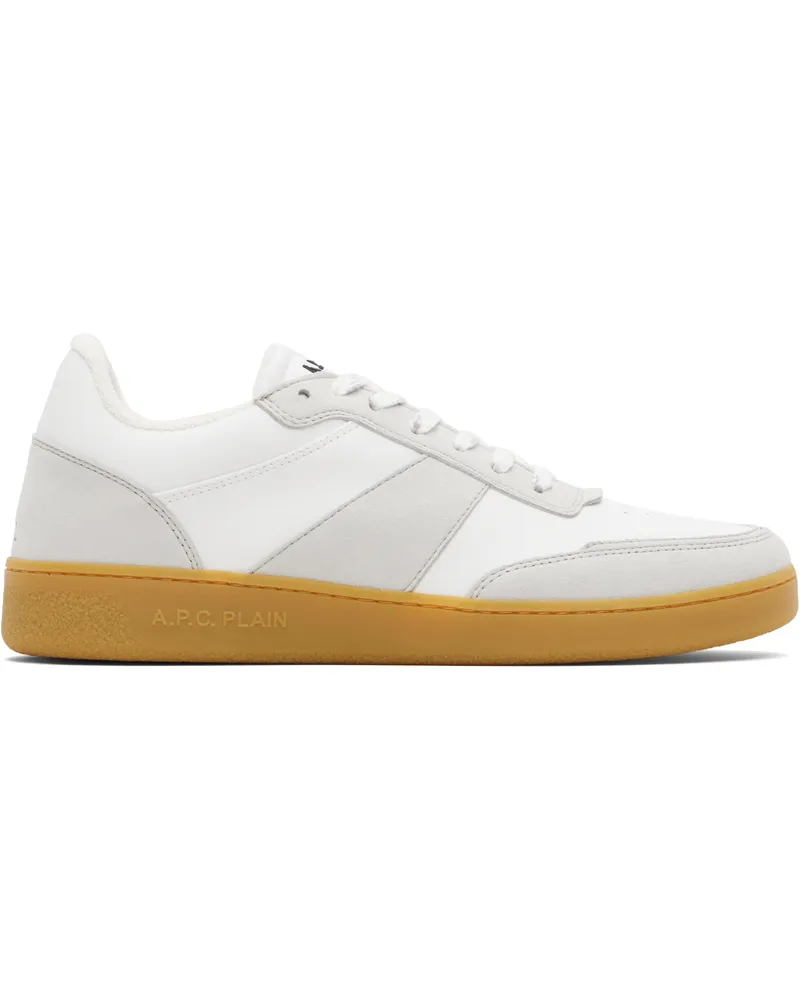 A.P.C. White & Gray Plain Sneakers Caf