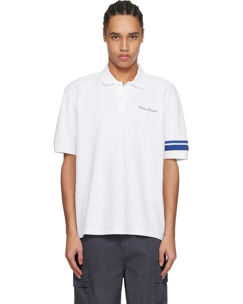 Palmes White 'Global' Pique Polo White