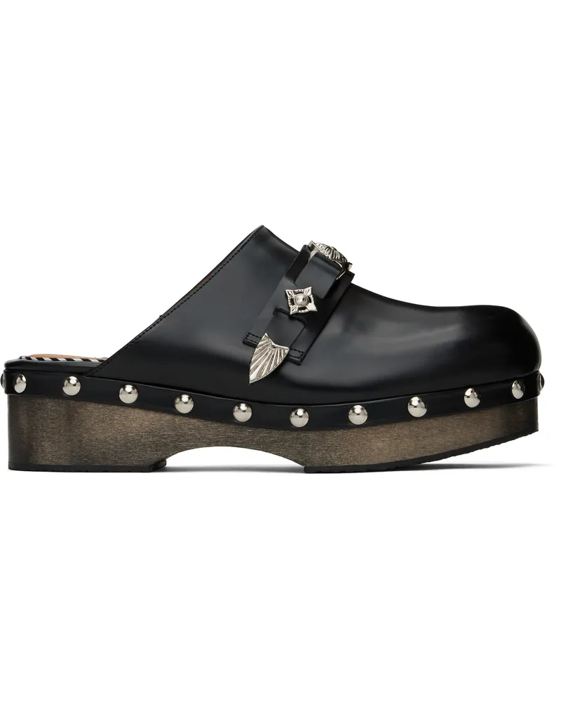 Toga Black Stud Loafers Black
