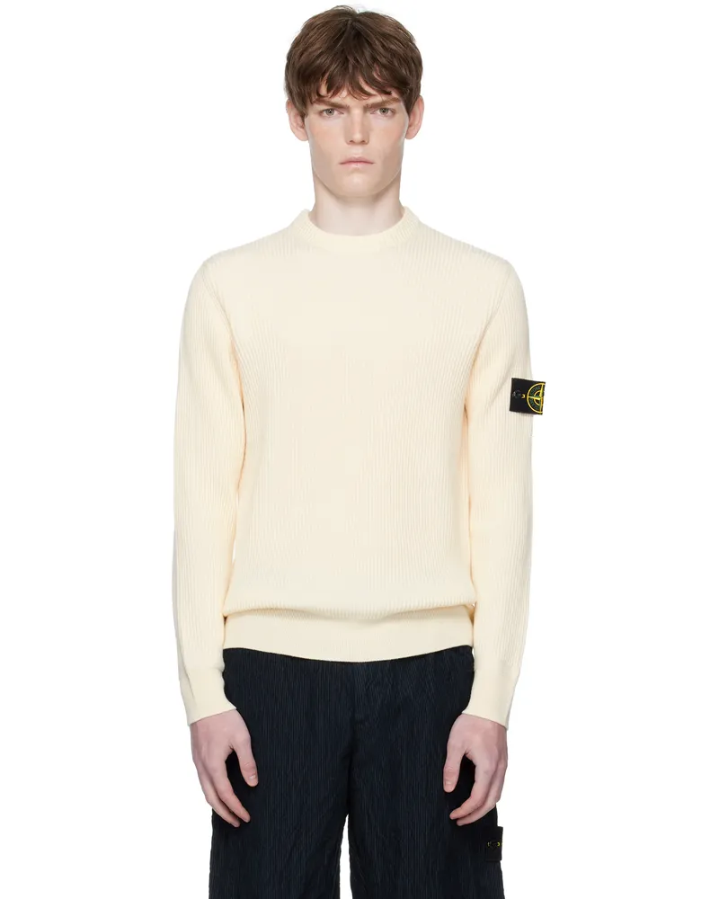 Stone Island Off-White 5100053 Full Rib RWS Wool Sweater V0093