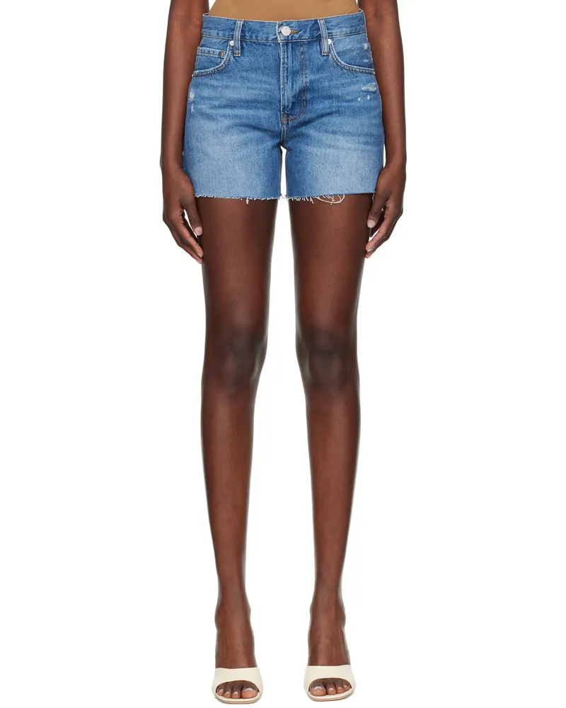 Frame Denim Blue 'Le Super High' Denim Shorts Mariner