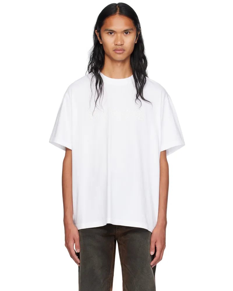 WE 11 DONE White Pearl Logo T-Shirt White