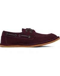 Dries van Noten Burgundy Pantoufles Boat Shoes Bordeaux