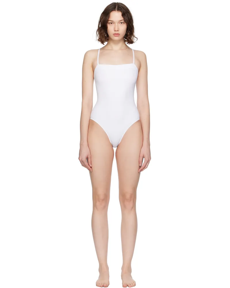 Eres White Aquarelle Swimsuit Blanc