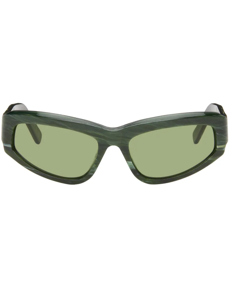 RETROSUPERFUTURE Green Motore Sunglasses Tartaruga