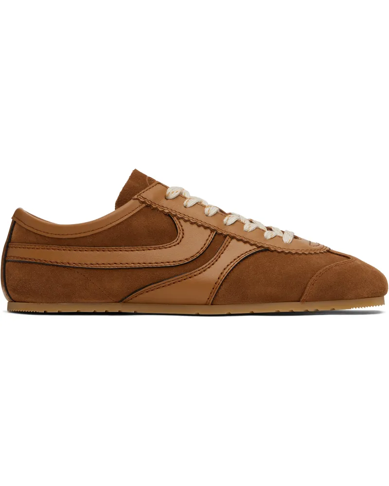 Dries van Noten Tan Suede Sneakers