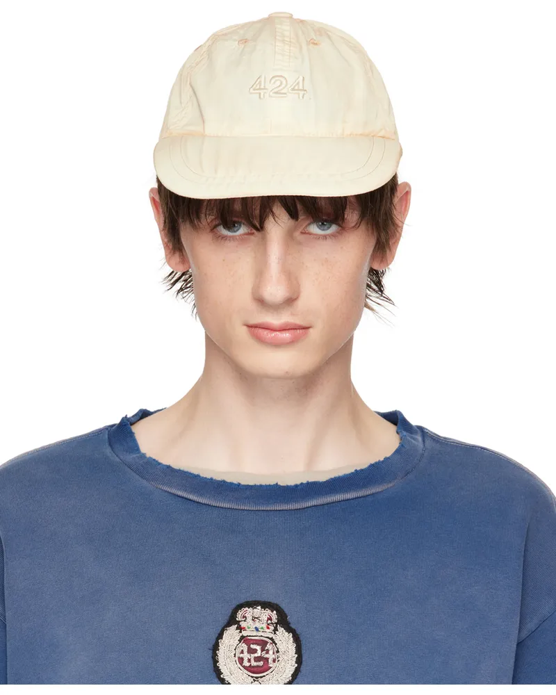 FourTwoFour on Fairfax Off-White Baseball Cap Tea