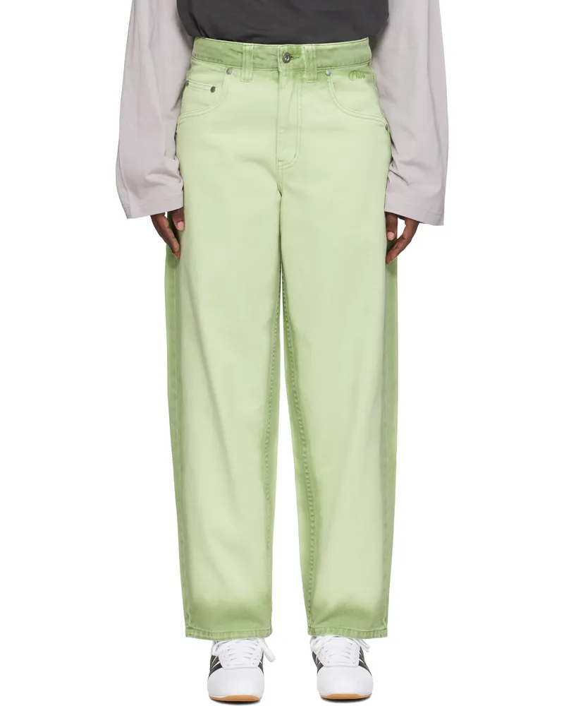 Dime Green Classic Baggy Jeans Matcha