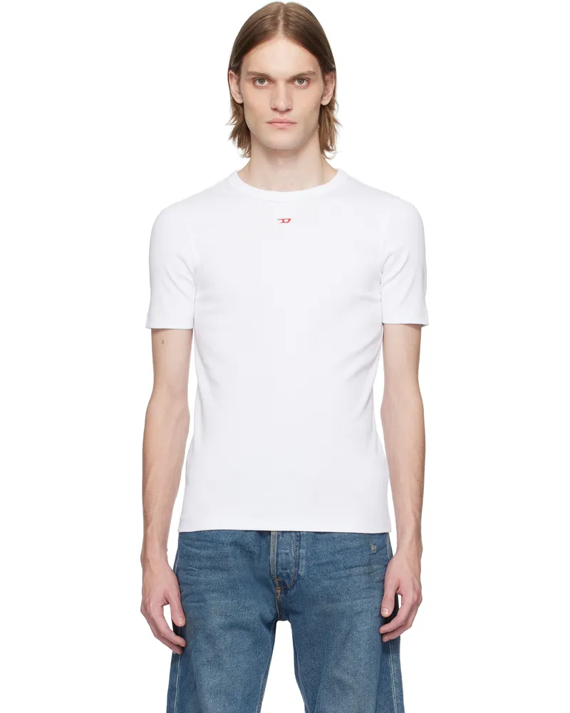 Diesel White D-Ribber-N T-shirt 100