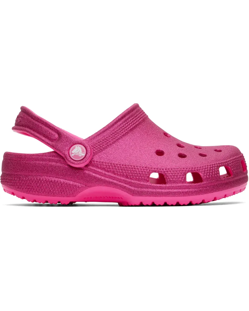 Crocs Pink Classic Glitter Clogs Pink