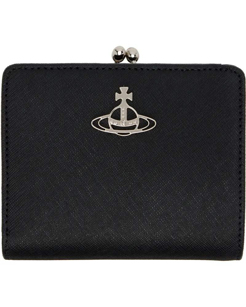 Vivienne Westwood Black Leather Bifold Wallet Aw24-black