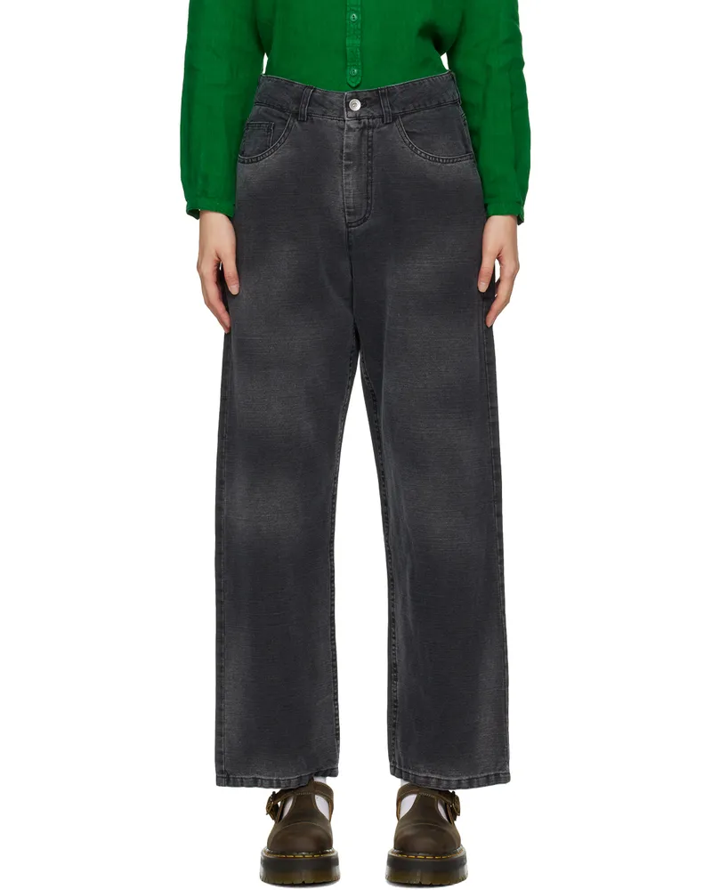 YMC Black Silver Jeans 01-black