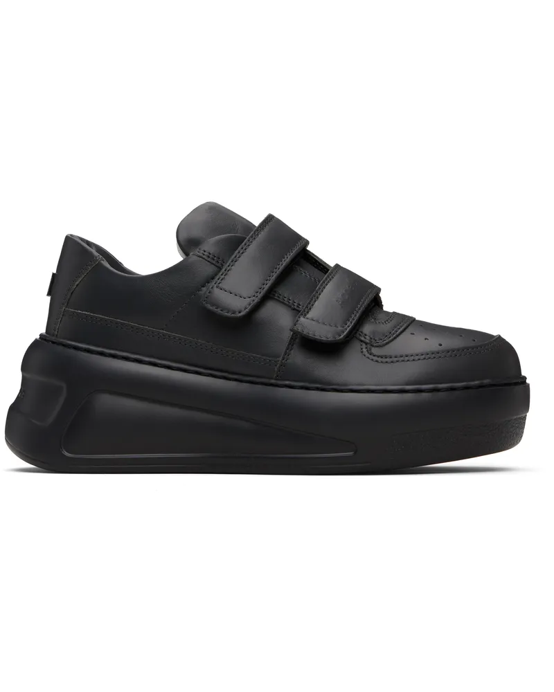 Acne Studios Gray Velcro Strap Platform Sneakers Aa2