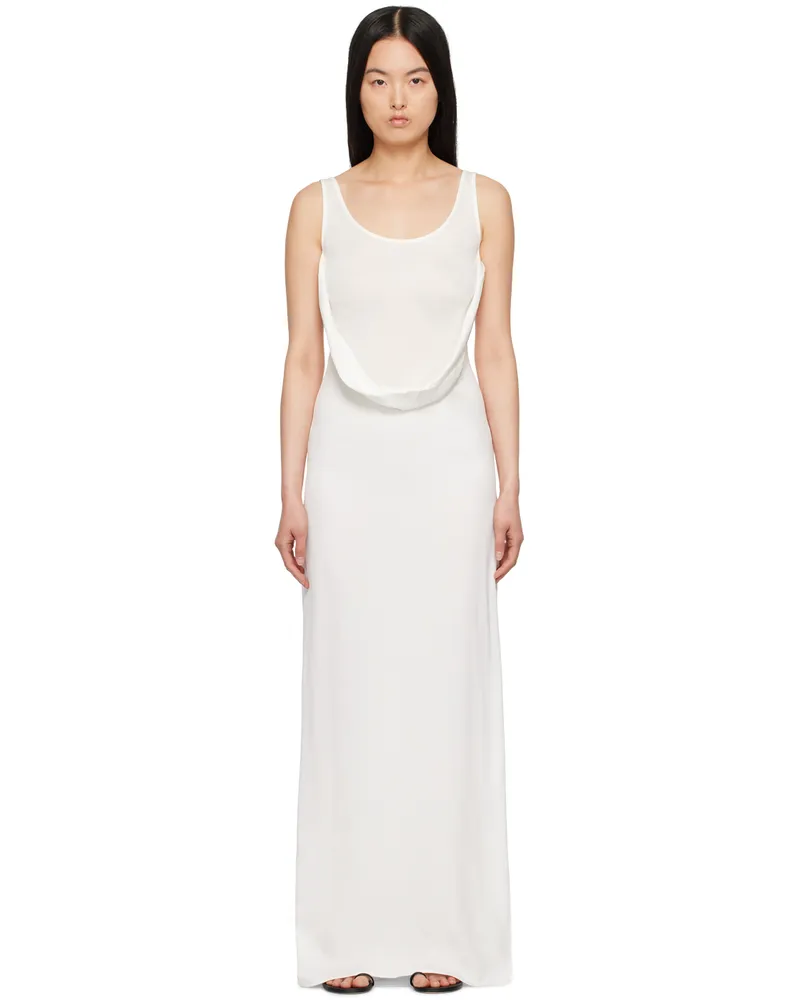 Christopher Esber White Fusion Arced Maxi Dress White