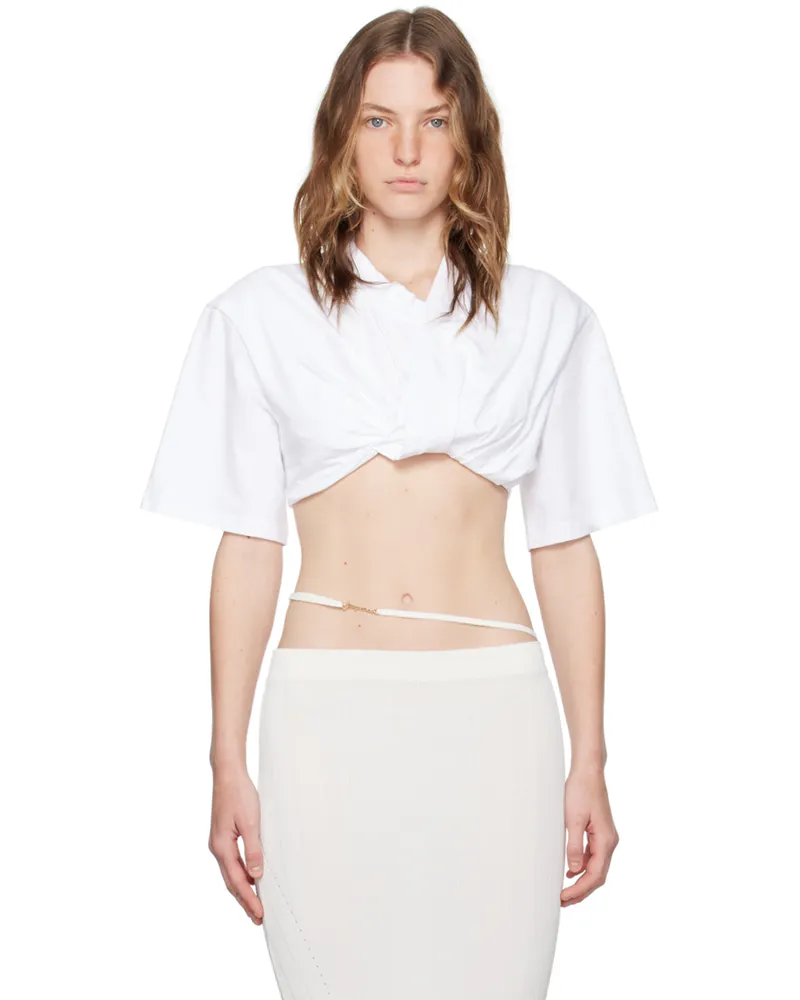 Jacquemus White Le Chouchou 'Le t-shirt Bahia Court' T-Shirt 100