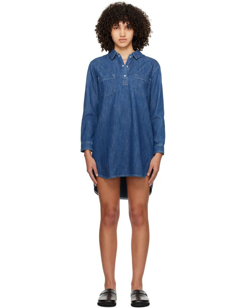 A.P.C. Indigo Texas Denim Minidress Ial