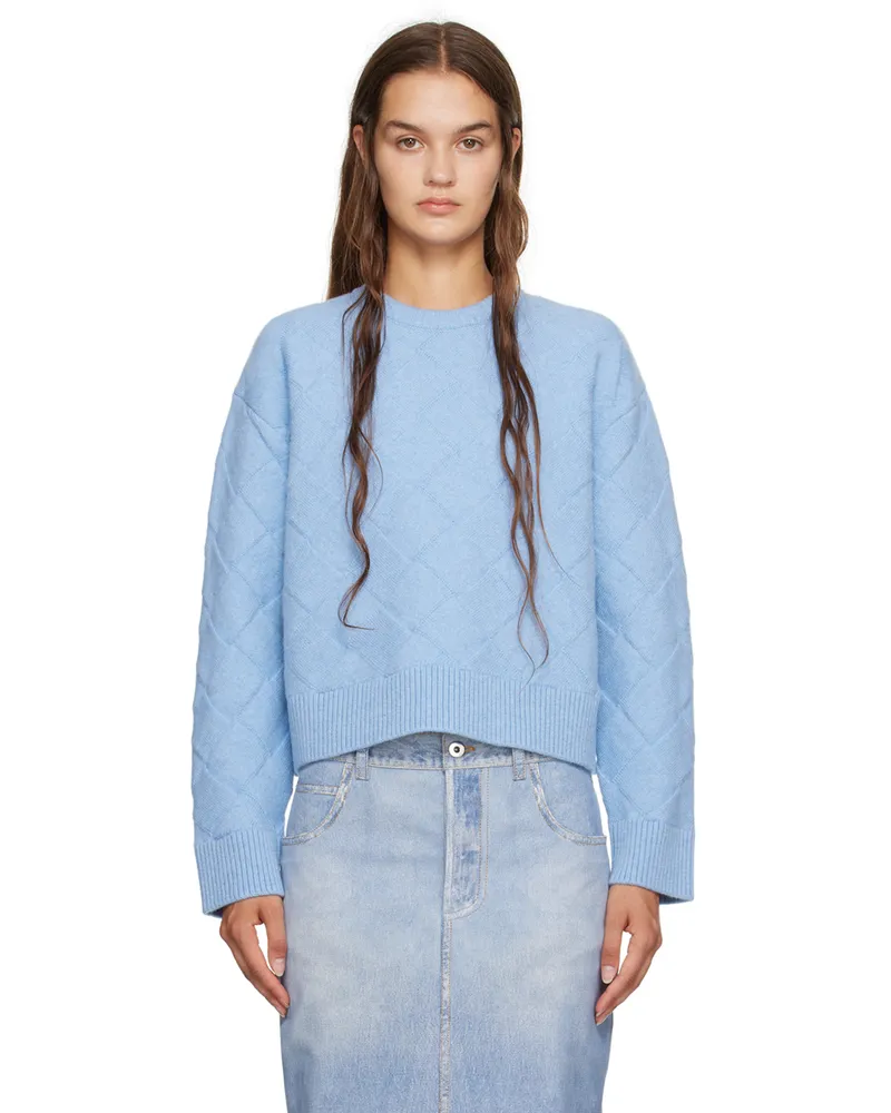 Bottega Veneta Blue Intreccio Sweater 4225