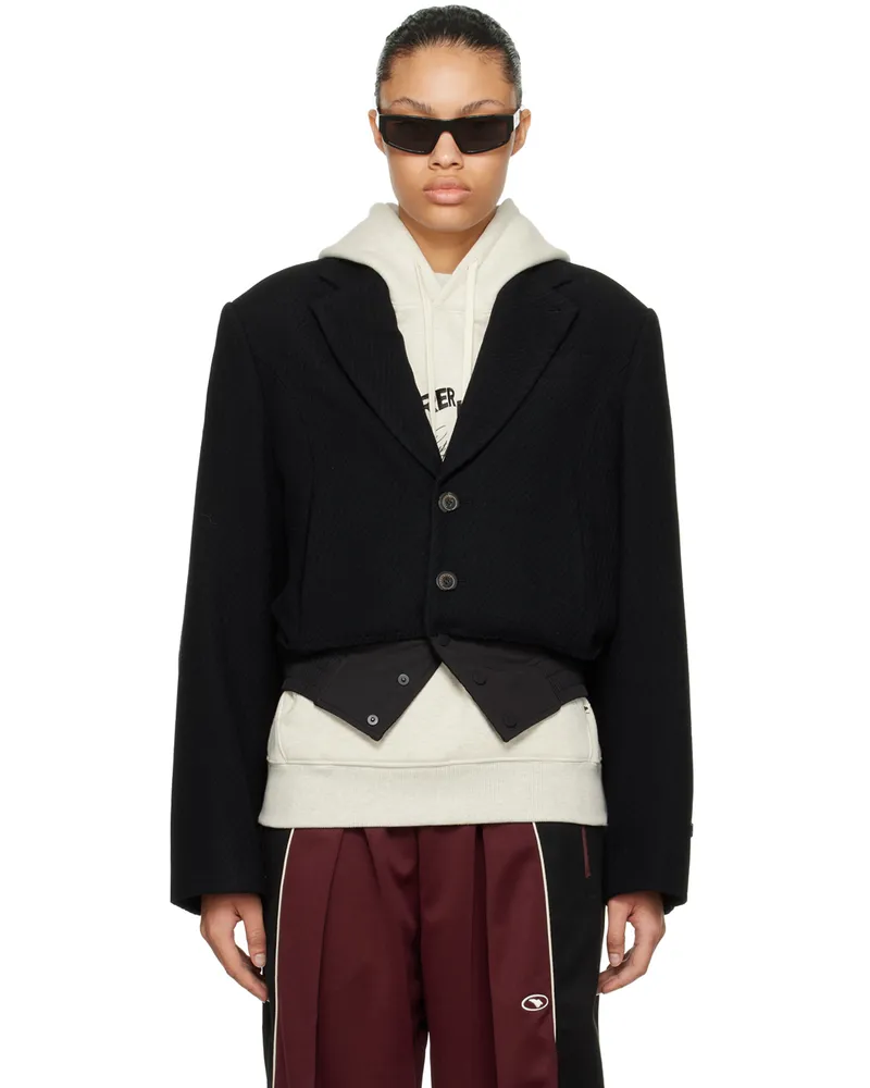 Adererror Black Paneled Blazer Noir