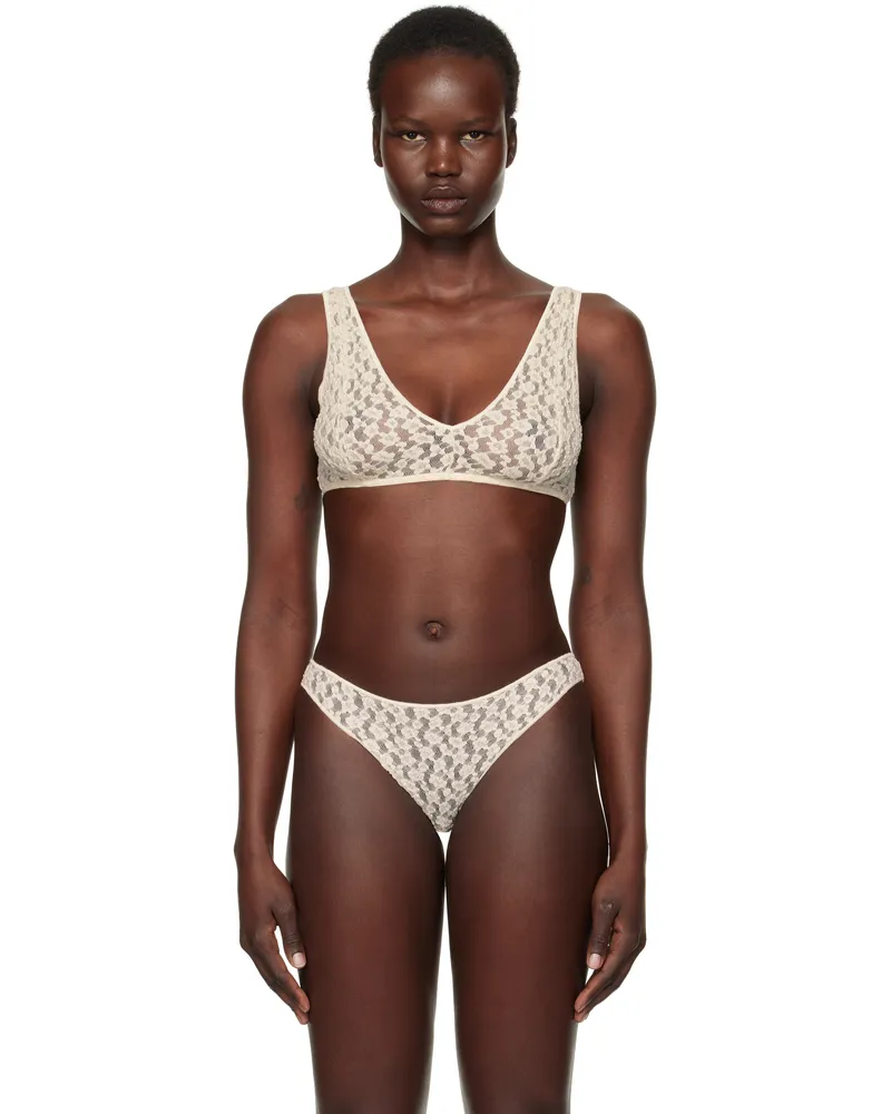 Baserange Off-White Crescent Bra Undyed